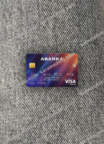Slovenia Abanka d.d bank visa classic card photolook front